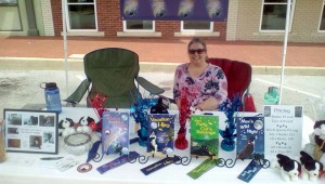 My booth at the July First Friday in Bentonville on the square.